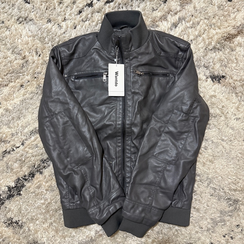 Men's Charcoal Hooded Jacket